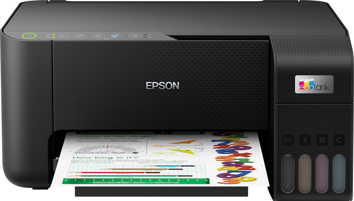 Epson EcoTank ET-2810 - Multifunction printer - color - inkjet - ITS - A4 (media) - up to 10 ppm (print) - 100 sheets - USB, Wi-Fi - black