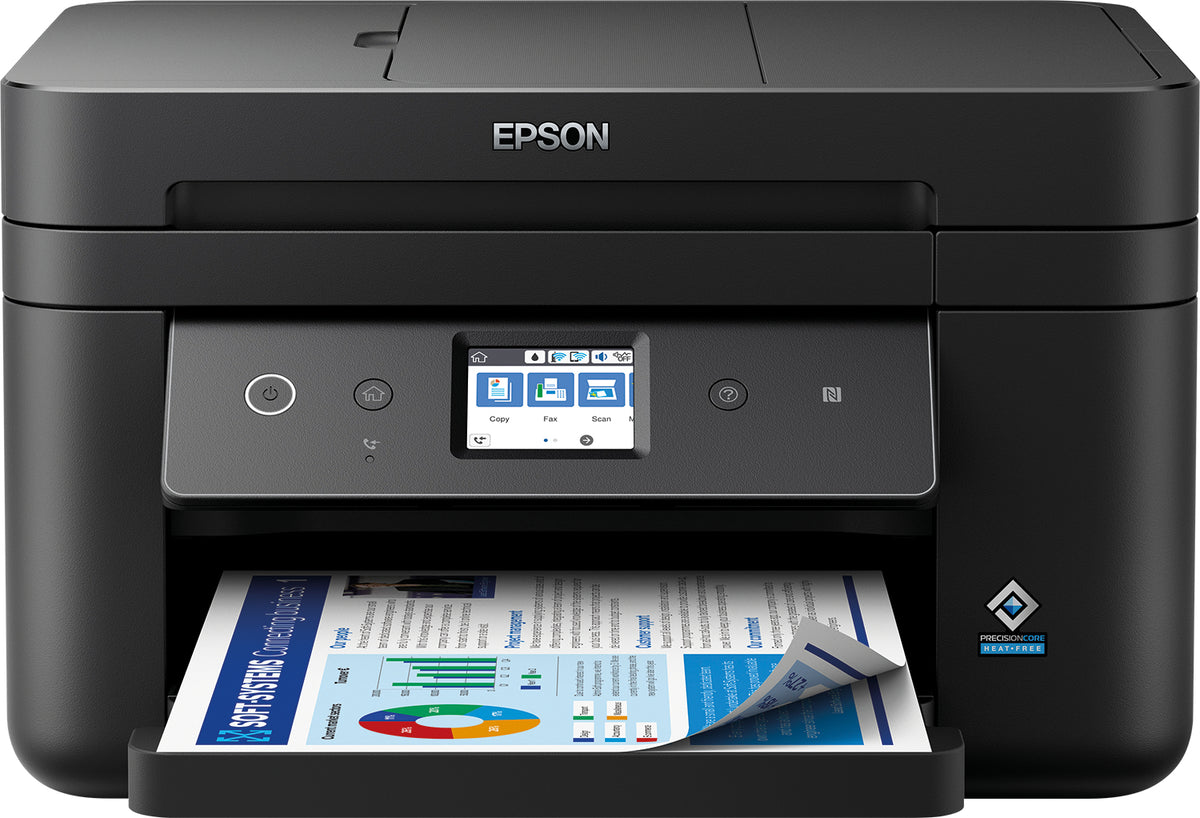 Epson WorkForce WF-2880DWF - Impresora multifunción - color - inyección de tinta - A4/Legal (soportes) - hasta 14 ppm (impresión) - 150 hojas - LAN, Wi-Fi, NFC