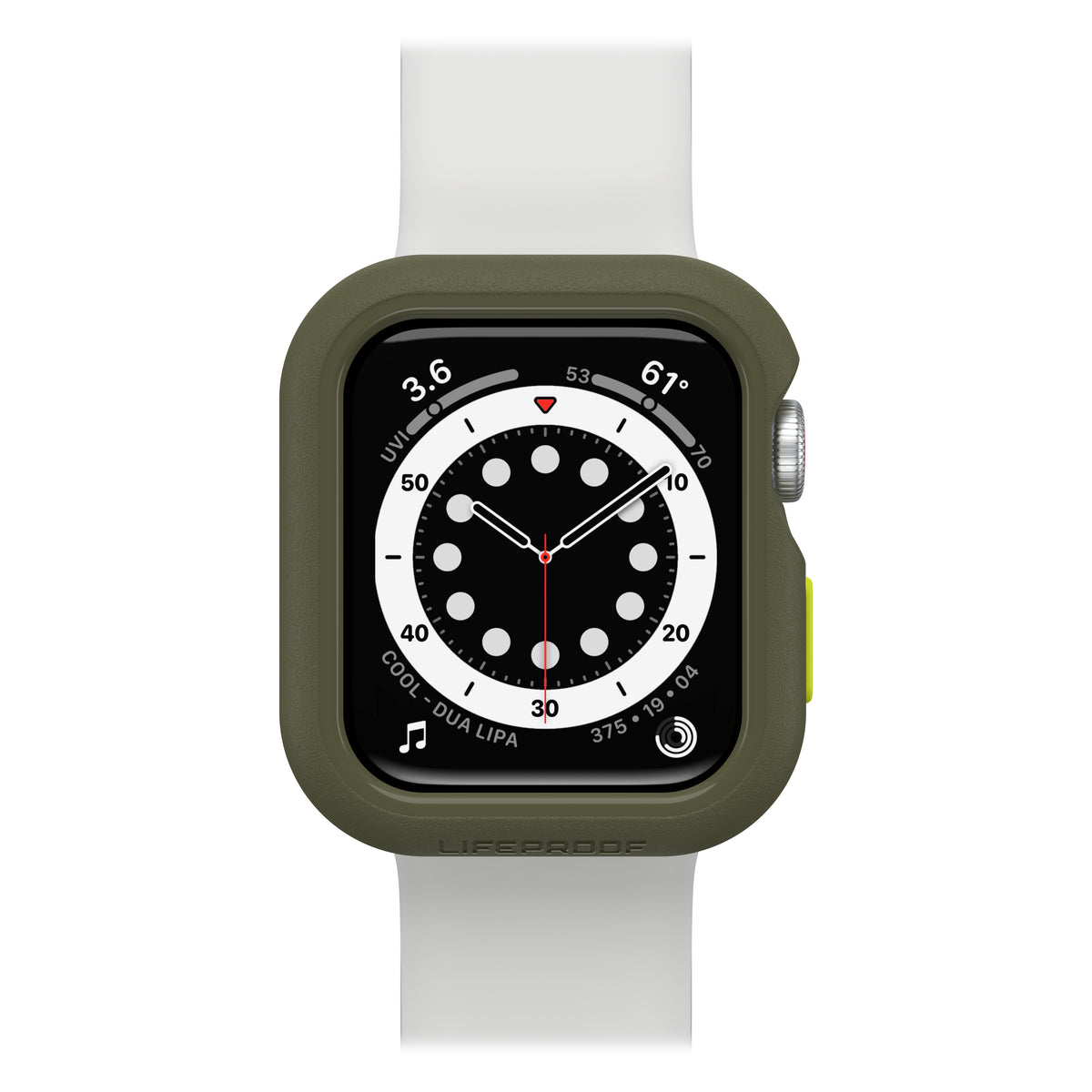 LifeProof Eco-Friendly - Amortiguador para reloj inteligente - Pequeño - 85 % plástico reciclado del océano - Verde juego - Para Apple Watch (40 mm)