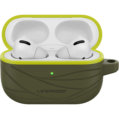 LifeProof Eco-Friendly - Funda para auriculares inalámbricos - 75 % plástico reciclado del océano - Verde juego - para Apple AirPods Pro