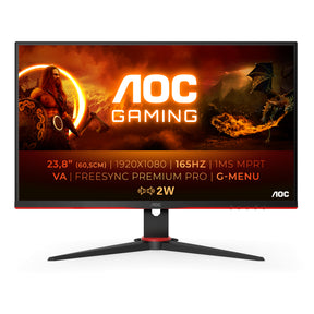 MONITOR AOC VA 24 FHD 1MS FREESYNC 165HZ VGA HDMI DP ALTAVOCES 24G2SAE/BK