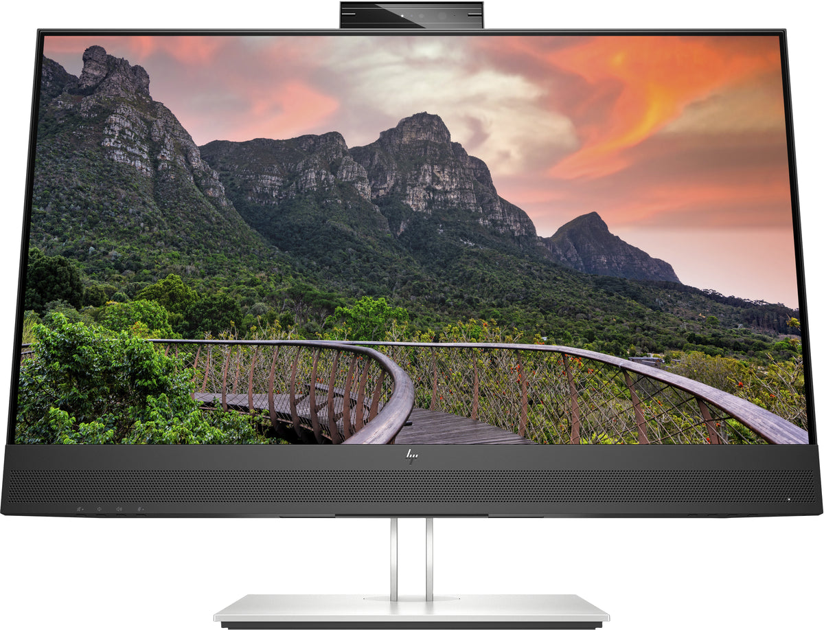 HP E27m G4 Conferencing Monitor - E-Series - LED monitor - 27" - 2560 x 1440 QHD @ 75 Hz - IPS - 300 cd/m² - 1000:1 - 5 ms - HDMI, DisplayPort, USB-C - speakers - silver ( base), black head