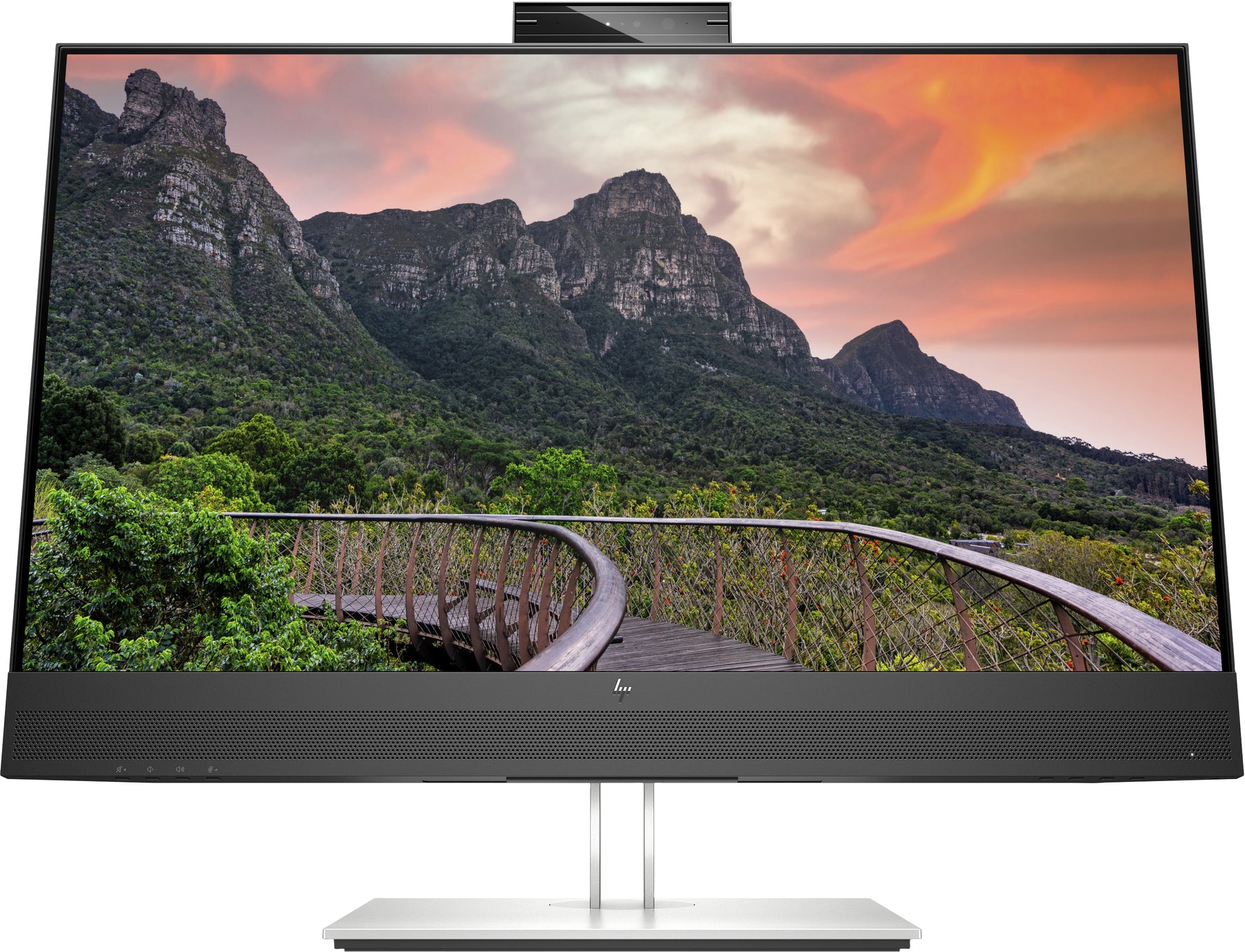 Monitor para conferencias HP E27m G4 - Serie E - Monitor LED - 27" - 2560 x 1440 QHD @ 75 Hz - IPS - 300 cd/m² - 1000:1 - 5 ms - HDMI, DisplayPort, USB-C - altavoces - plata ( base), cabeza negra