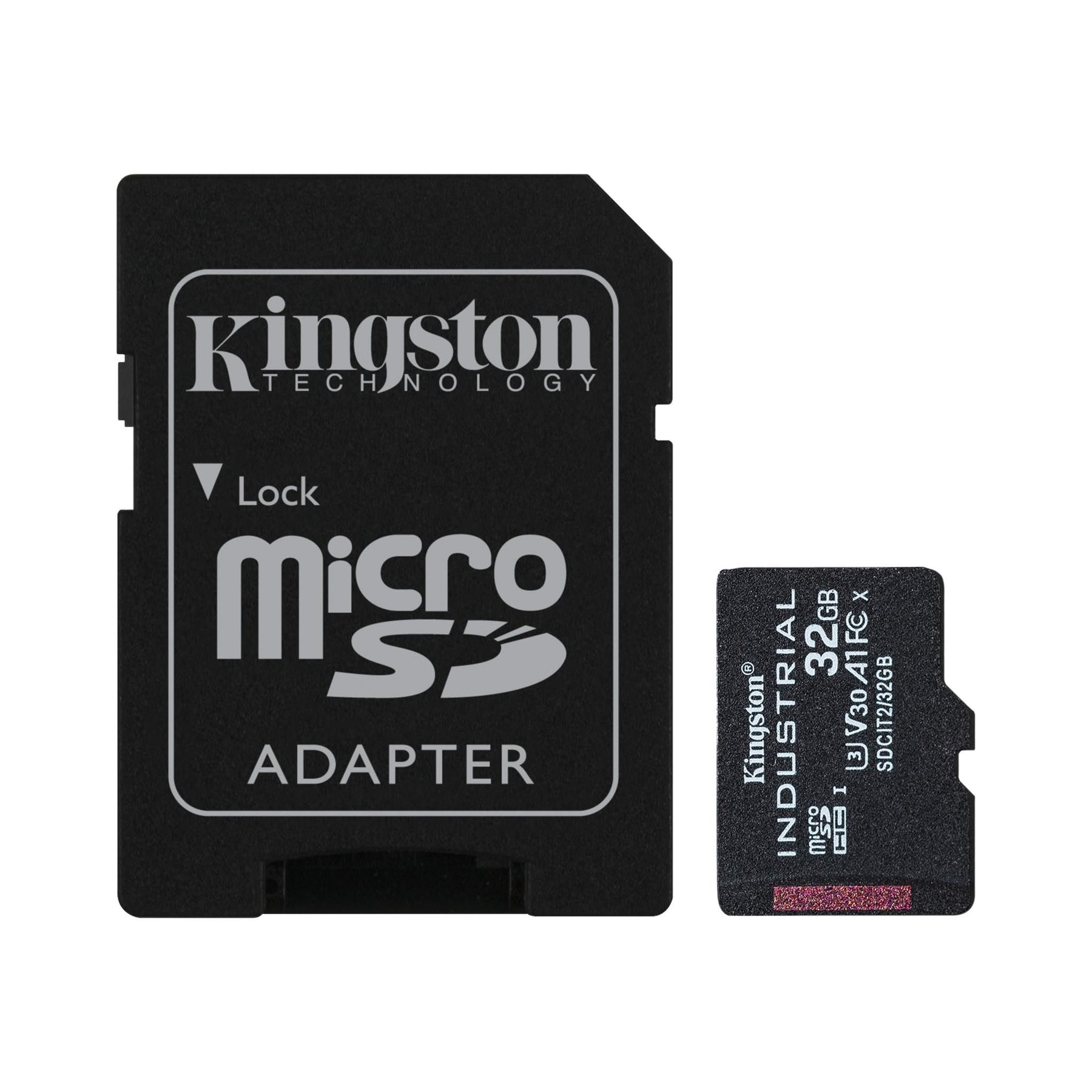 Kingston Industrial - Tarjeta de memoria flash (adaptador microSDHC a SD incluido) - 32 GB - A1 / Video Class V30 / UHS-I U3 / Class10 - microSDHC UHS-I