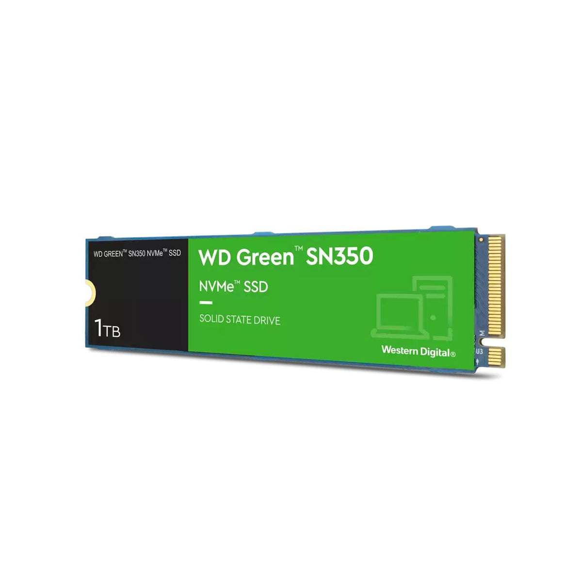 WD Green SN350 NVMe SSD WDS100T3G0C - SSD - 1 TB - internal - M.2 2280 - PCIe 3.0 x4 (NVMe)