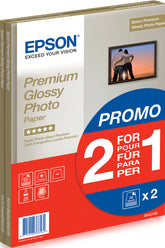 Epson Premium Glossy Photo Paper BOGOF - Glossy - A4 (210 x 297 mm) - 255 gsm - 15 sheet(s) photo paper (pack of 2) - for EcoTank ET-2650, 2750, 2751, 2756, 2850, 2851 , 2856, 4750, 4850