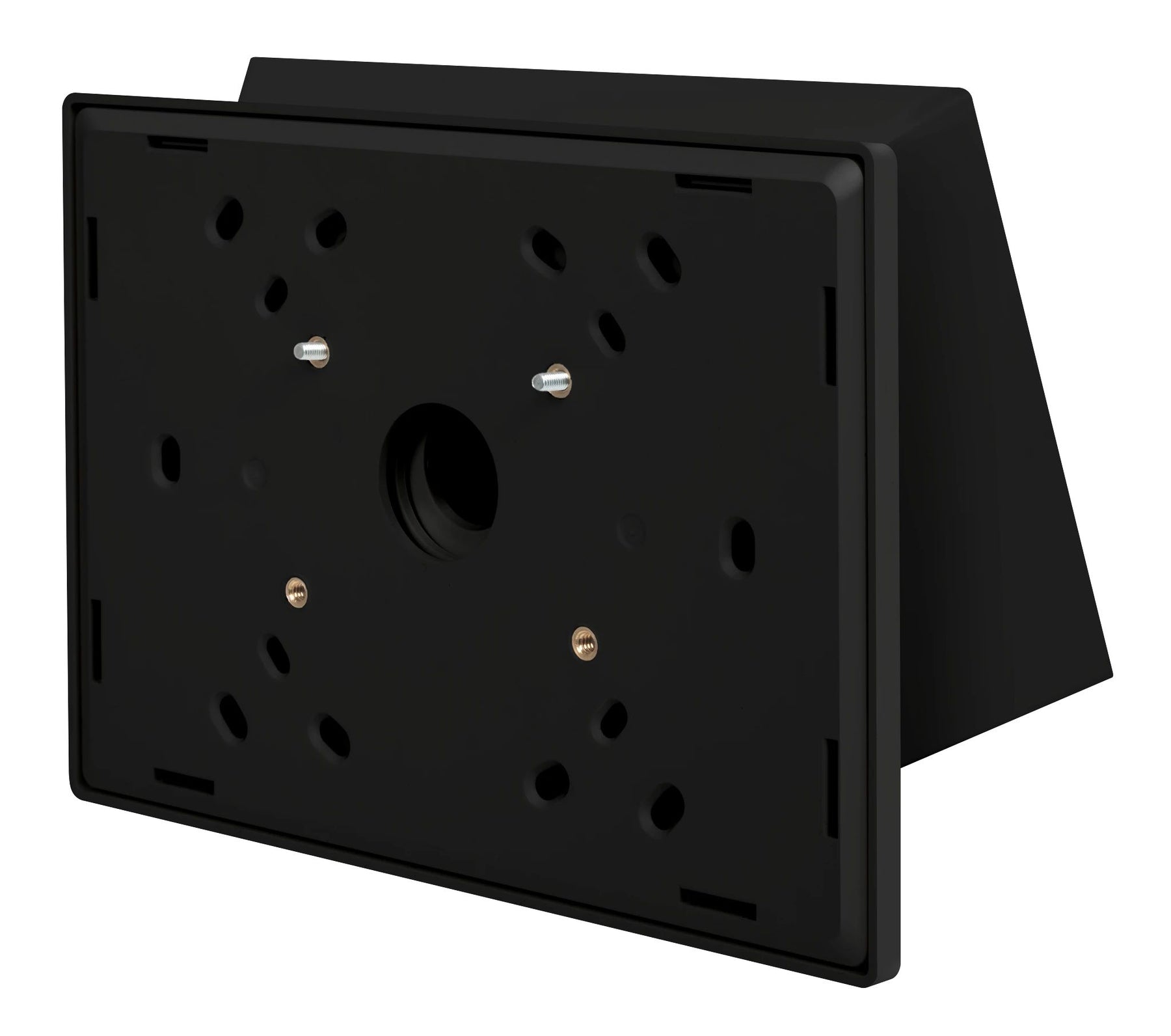 Crestron - Mounting kit (bracket, 2 front panels, angled mounting bracket, adhesive pad) - multi-surface - for touch screen - plastic - flat black - surface mountable, wall mounted, glass mounted - for Crestron TSW