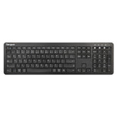 Targus Full-Size Multi-Device - Keyboard - antimicrobial - wireless - Bluetooth 5.1 - Nordic - black