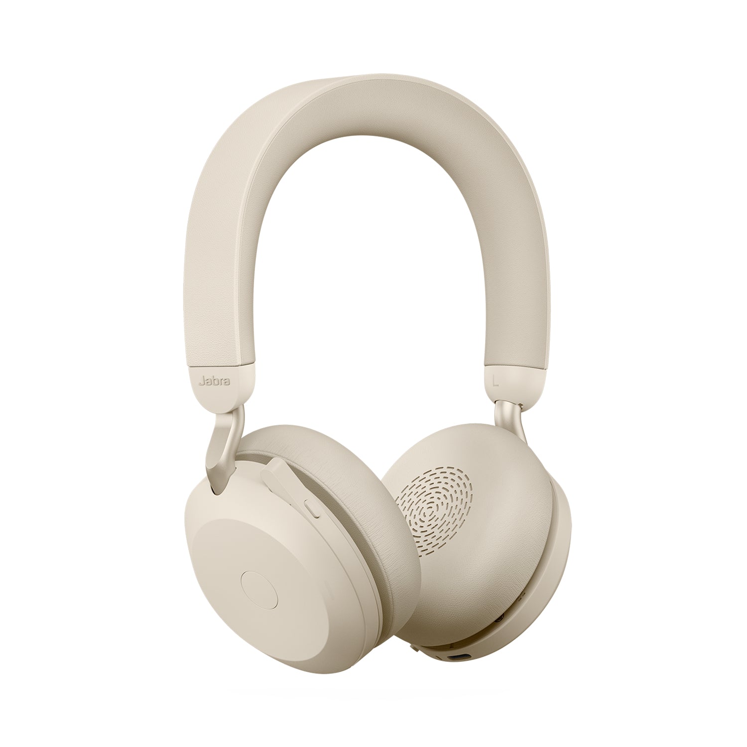 Jabra Evolve2 75 - Headphones - In Ear - Bluetooth - Wireless, Wired - Active Noise Cancellation - USB-A - Noise Isolation - Beige - UC Optimized