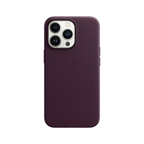 APPLE CAPA IPHONE 13 PRO LEATHER 6.1 CASE WITH MAGSAFE - DARK CHERRY