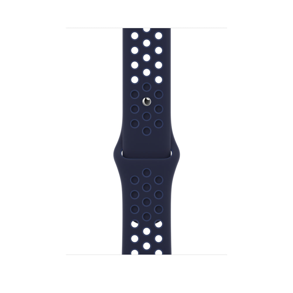 Apple Nike - Smart Watch Strap - 140-210mm - Midnight Navy Blue, Mystic Blue - For Watch (42mm, 44mm, 45mm, 49mm)