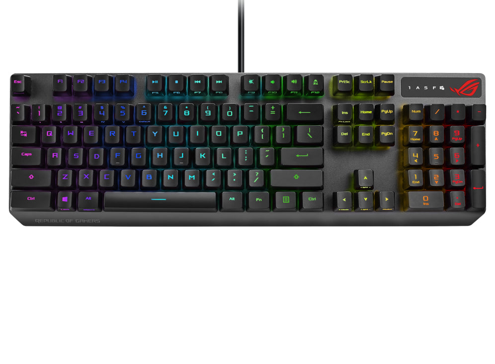 ASUS ROG Strix Scope RX - Keyboard - Backlight - USB - Switch: ROG RX RED Optical Mechanical - Black