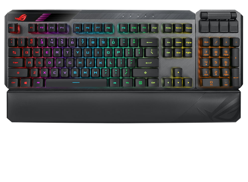 ASUS ROG Claymore II - Teclado - Retroiluminación - Inalámbrico - USB, 2.4GHz - Conmutador: ROG RX RED Mecánico Óptico - Negro