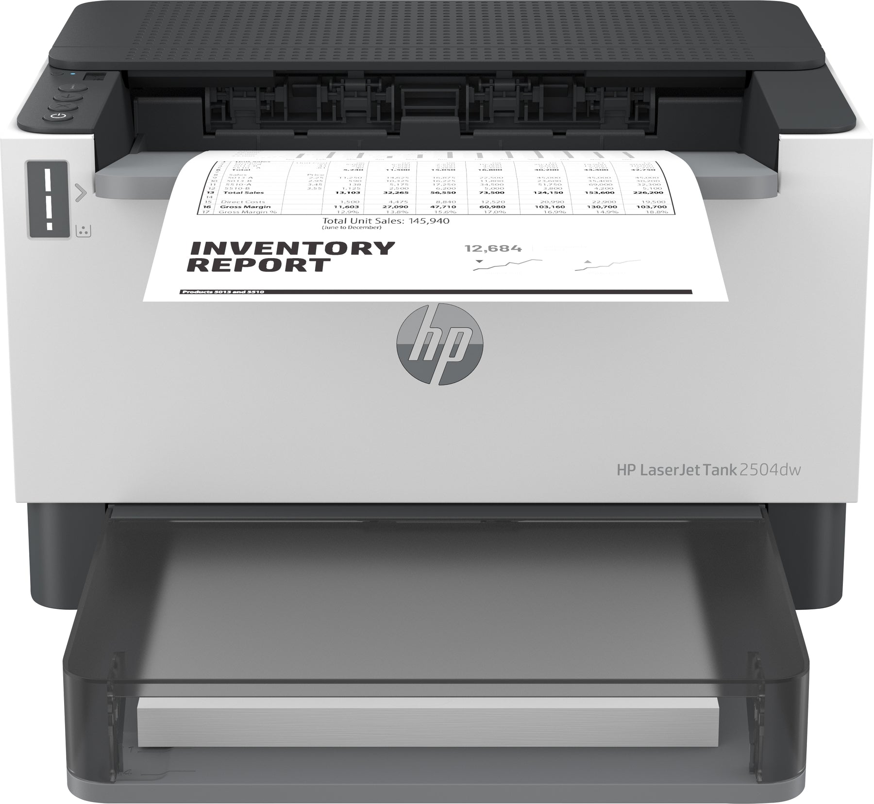 HP LaserJet Tank 2504dw - Impressora - P/B - Duplex - laser - recarregável - A4/Letter - 600 x 600 ppp - até 22 ppm - capacidade: 250 folhas - USB 2.0, LAN, Wi-Fi(n)