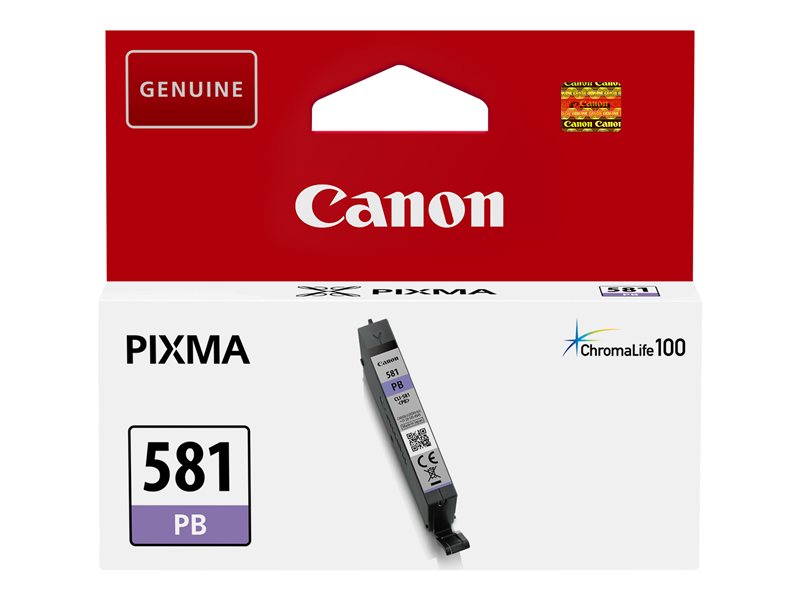 Canon CLI-581PB - 5,6 ml - azul foto - original - depósito de tinta - para PIXMA TR8550, TS6351, TS705, TS8250, TS8251, TS8252, TS8350, TS8351, TS8352, TS9155 (2107C001)