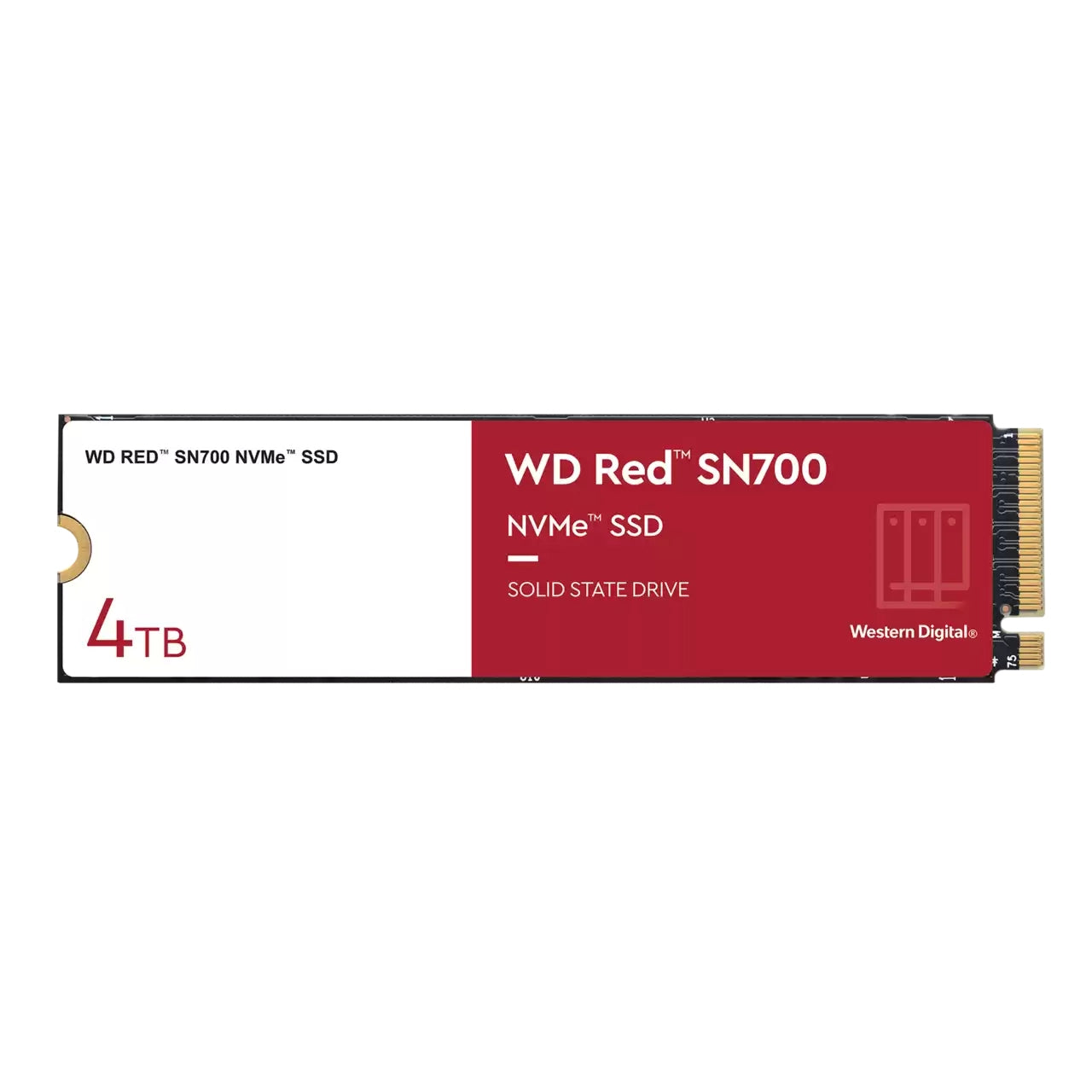 WD Red SN700 WDS400T1R0C - SSD - 4 TB - internal - M.2 2280 - PCIe 3.0 x4 (NVMe)