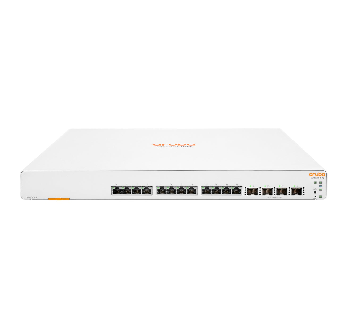 HPE Aruba Instant On 1960 12XGT 4SFP+ Switch - Switch - L2+ - Smart - 12 x 100/1000/10000 + 4 x 10 Gigabit SFP+ - Rail mountable - BTO