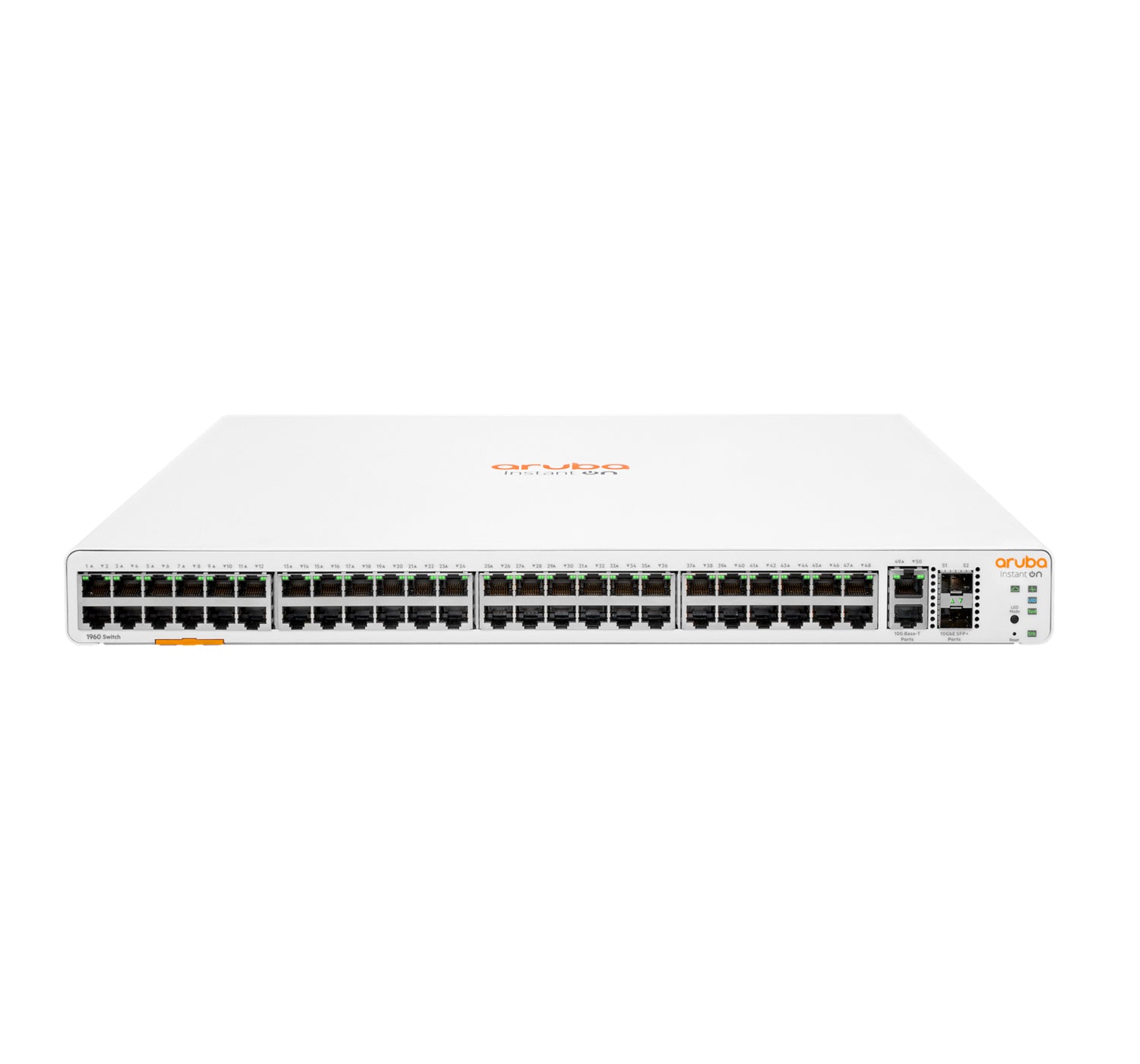 HPE Aruba Instant On 1960 48G 2XGT 2SFP+ Switch - Interruptor - L2+ - inteligente - 48 x 10/100/1000 + 2 x 10 Gigabit SFP+ + 2 x 10 Gigabit Ethernet - desktop, montável em trilho