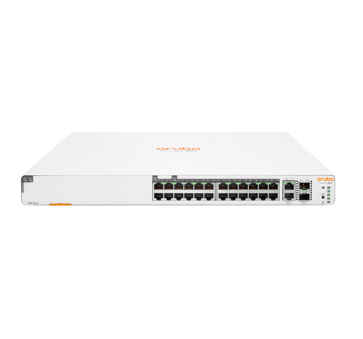 HPE Aruba Instant On 1960 24G 20p Class4 4p Class6 PoE 2XGT 2SFP+ 370W Switch - Interruptor - L3 Lite - Administrado - 24 x 10/100/1000 + 2 x 10 Gigabit SFP+ + 2 x 100/1000/10GBase-T - montável em trilho - PoE (370 W)