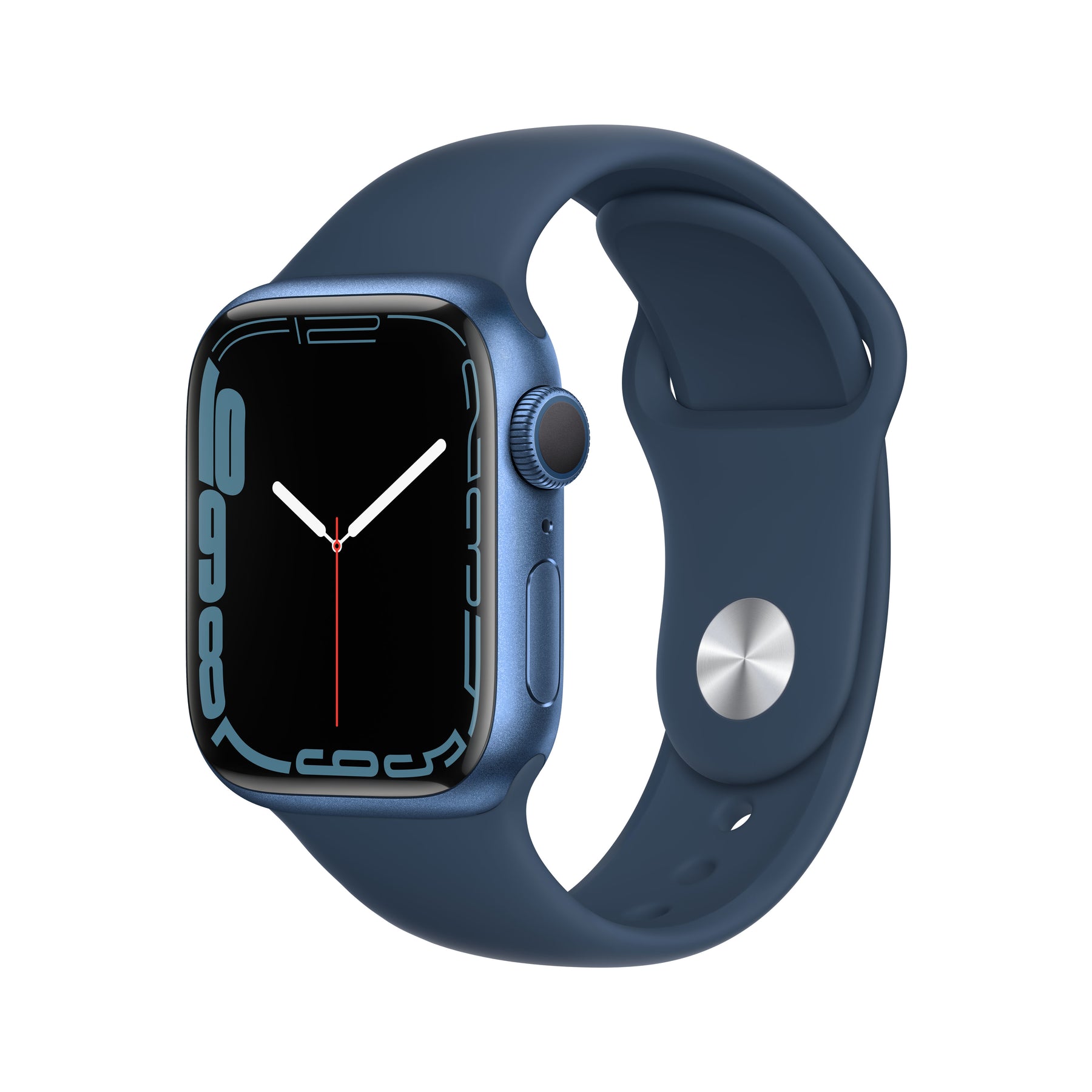 Apple Watch Series 7 GPS, 41mm Blue Aluminum Case with Abyss Blue Sport Band - Regular