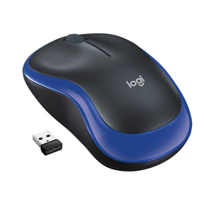 LOGITECH MOUSE M185 PORTÁTIL INALÁMBRICO ÓPTICO NEGRO/AZUL