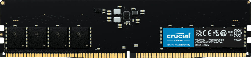 Crucial - DDR5 - module - 16 GB - 288-pin DIMM - 4800 MHz / PC5-38400 - CL40 - 1.1 V - unbuffered - no ECC