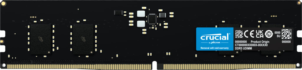 Crucial - DDR5 - módulo - 8 GB - DIMM de 288 pines - 4800 MHz / PC5-38400 - CL40 - 1,1 V - sin búfer - sin ECC