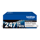 Brother TN247BK TWIN - Pack de 2 - Alto rendimiento - negro - original - cartucho de tóner - para Brother DCP-L3510, L3517, L3550, HL-L3270, L3290, MFC-L3710, L3730, L3750, L3770