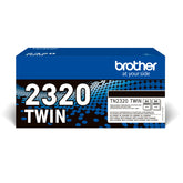 Brother TN2320 TWIN - Pack de 2 - Alto rendimiento - negro - original - cartucho de tóner - para Brother DCP-L2500, L2520, L2560, HL-L2300, L2340, L2360, L2365, MFC-L2700, L2720, L2740