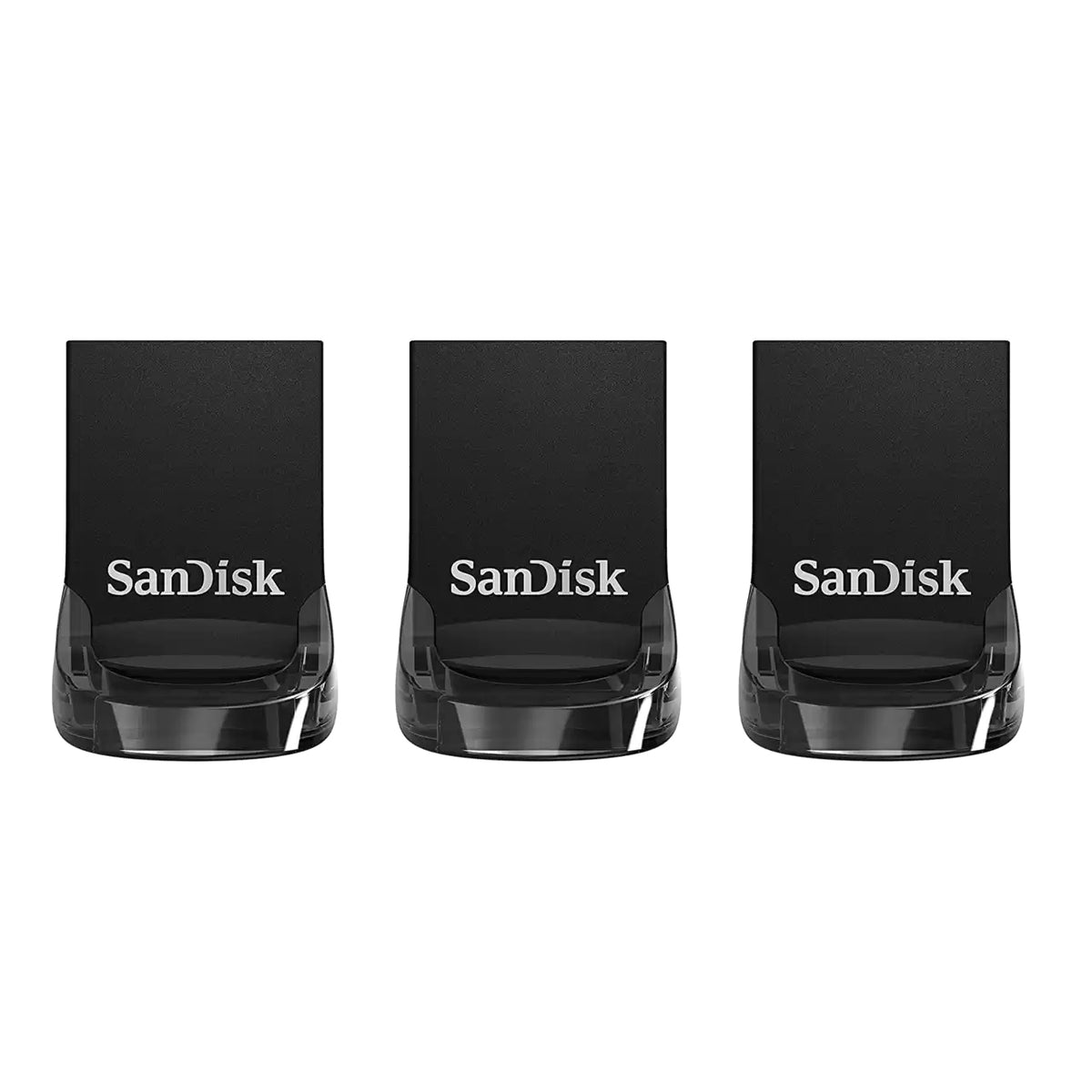 SanDisk Ultra Fit - USB Flash Drive - 32GB - USB 3.1 - Black (Pack of 3)