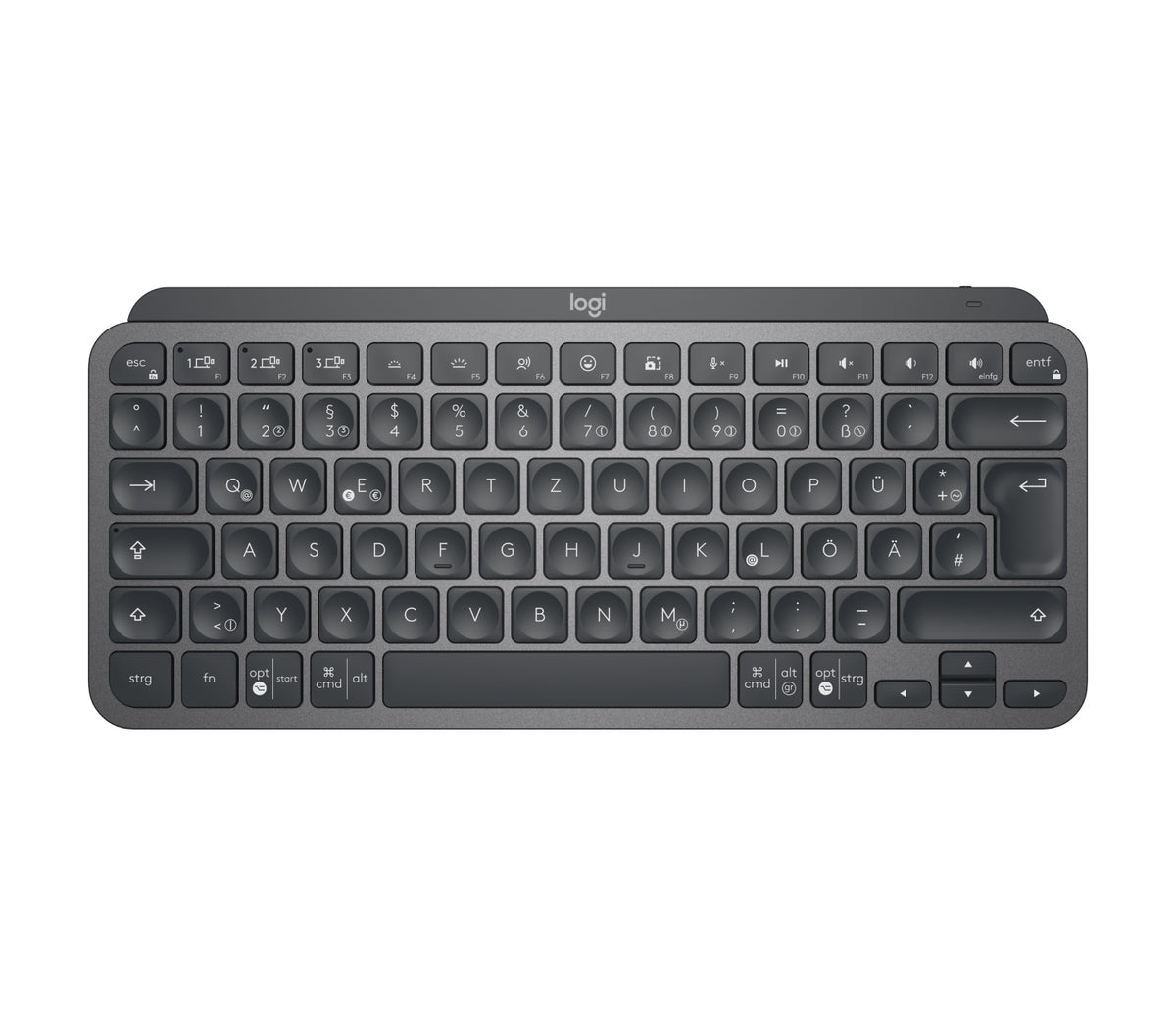 Logitech MX Keys Mini for Business - Keyboard - Backlit - Wireless - Bluetooth LE - QWERTY - German - Graphite