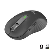 Logitech Signature M650 L - Ratón - tamaño completo - óptico - 5 botones - inalámbrico - Bluetooth, 2,4 GHz - Receptor USB Logitech Logi Bolt - grafito