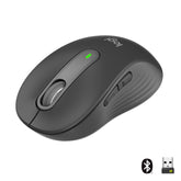 Logitech Signature M650 - Mouse - optical - 5 buttons - wireless - Bluetooth, 2.4 GHz - Logitech Logi Bolt USB receiver - graphite