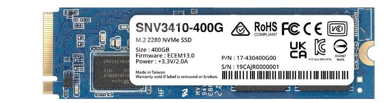 Synology SNV3410 - SSD - 400 GB - internal - M.2 2280 - PCIe 3.0 x4 (NVMe)