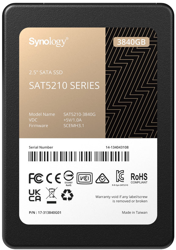 Synology SAT5210 - SSD - 3.84TB - interno - 2.5" - SATA 6Gb/s