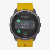 Suunto 5 Peak - 43 mm - gris - reloj deportivo Con correa - silicona - amarillo - tamaño de muñeca: 120-200 mm - pantalla 1.1" - Bluetooth - 39 g - ocre