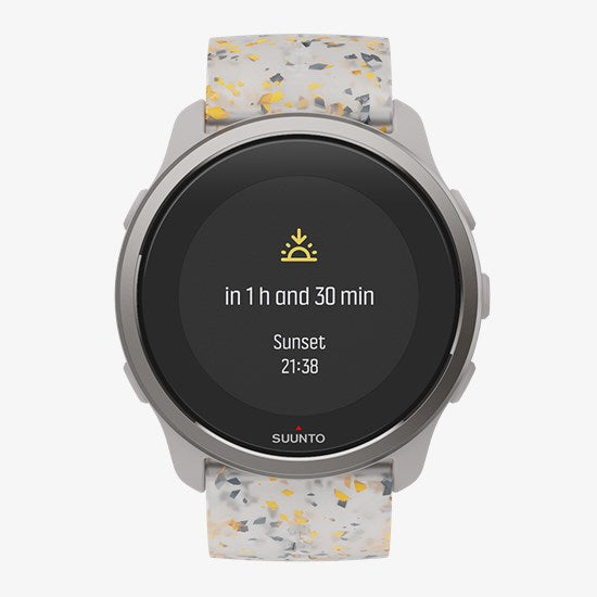 Suunto 5 Peak - 43 mm - cinzento - relógio de desporto Com alça - silicone - cinzento - tamanho do pulso: 120-200 mm - visor 1.1" - Bluetooth - 39 g - areia de colina multicolor