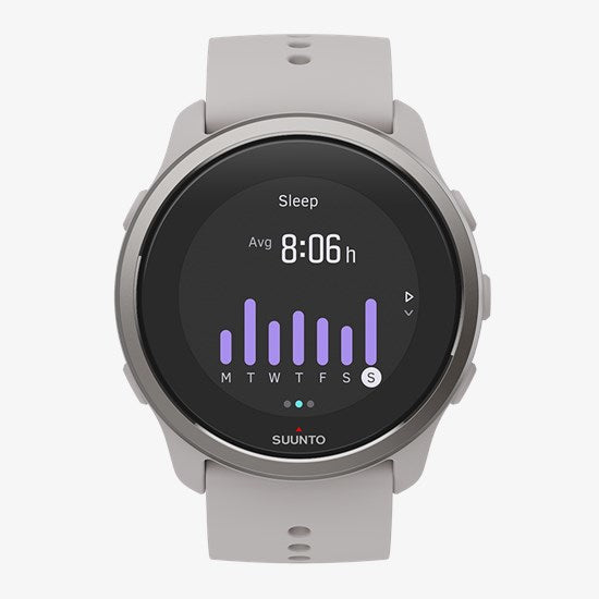 Suunto 5 Peak - 43 mm - gris - reloj deportivo Con correa - silicona - gris - tamaño de la muñeca: 120-200 mm - pantalla de 1,1" - Bluetooth - 39 g - hill sand