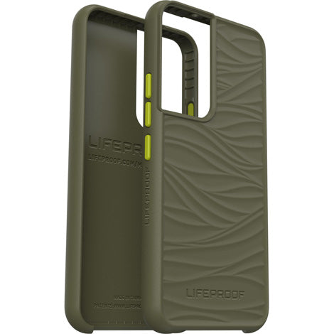 LifeProof WAKE - Carcasa trasera de teléfono - 85% plástico reciclado del océano - verde juego - patrón de ondas suaves - para Samsung Galaxy S22+