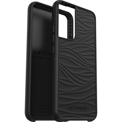 LifeProof WAKE - Carcasa trasera de teléfono - 85% plástico reciclado del océano - negro - patrón de ondas suaves - para Samsung Galaxy S22+