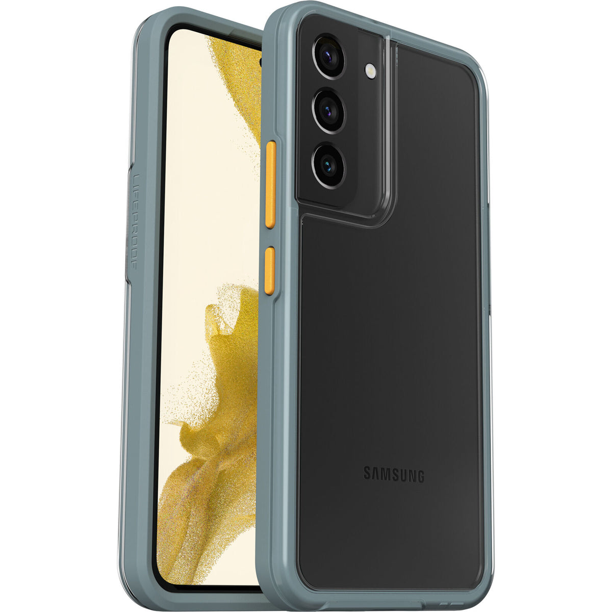 LifeProof SEE - Tampa posterior para telemóvel - 50% plástico reciclado - cinzento zelo - para Samsung Galaxy S22