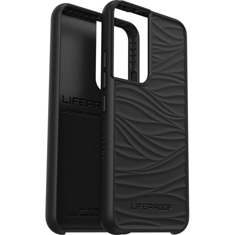 LifeProof WAKE - Carcasa trasera de teléfono - 85% plástico reciclado del océano - negro - patrón de ondas suaves - para Samsung Galaxy S22+