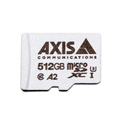 AXIS Surveillance - Flash memory card (microSDXC to SD Adapter Included) - 512 GB - A2 / UHS-I U3 / Class10 - microSDXC UHS-I - white (pack of 10) - for AXIS M3085, M3086, M4308, M5075, M7116 , P3818, Q1656, Q1715, Q1942, Q6100, P37 Seri