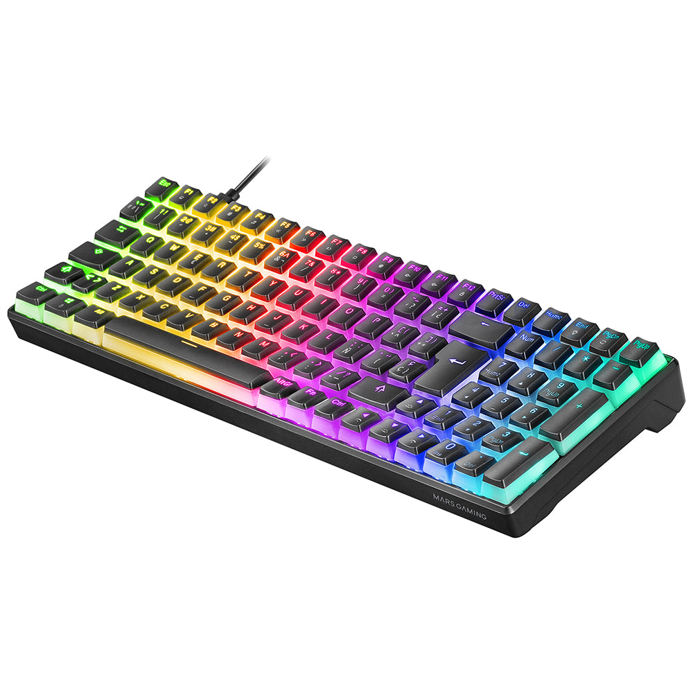 TECLADO MECÁNICO 96 % MARS GAMING MKULTRA BLACK RGB, OUTEMU SQ RED, US+PORTU (MKULTRARPT)