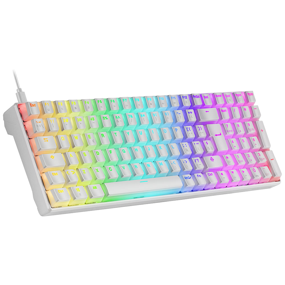 Keyboard MARS GAMING MKULTRA WHITE RGB MECHANICAL 96% KEYBOARD, OUTEMU SQ BROWN, US+PORTU (MKULTRAWBRPT)