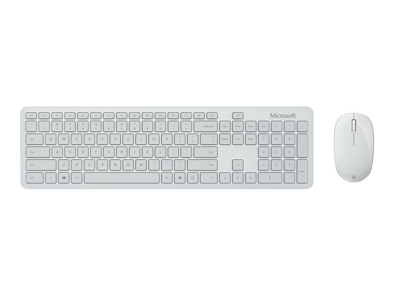 Microsoft Bluetooth Desktop - Conjunto de teclado e rato - sem fios - Bluetooth 4.0 - Espanhol - Geleira