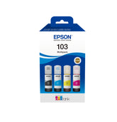 Epson 103 Multipack - Pack of 4 - Black, Yellow, Cyan, Magenta - Original - Ink Refill - for Epson L1210, L3210, L3211, L3251, L3256, L3260, L3266, EcoTank L1250, L3210, L3250, L3260