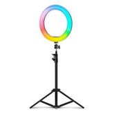 MARS GAMING MGRING ARGB RING LIGHT, ALUMINUM TRIPOD, 10.2\" SIZE, RF REMOTE, USB (MGRING)