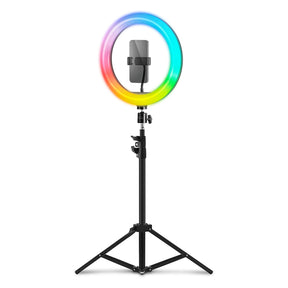 MARS GAMING MGRING ARGB RING LIGHT, ALUMINUM TRIPOD, 10.2\" SIZE, RF REMOTE, USB (MGRING)