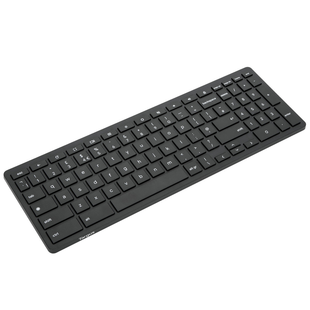 Targus - Keyboard - works with Chromebook, antimicrobial - wireless - Bluetooth 5.2 - QWERTY - UK - switch: Scissor Key - black